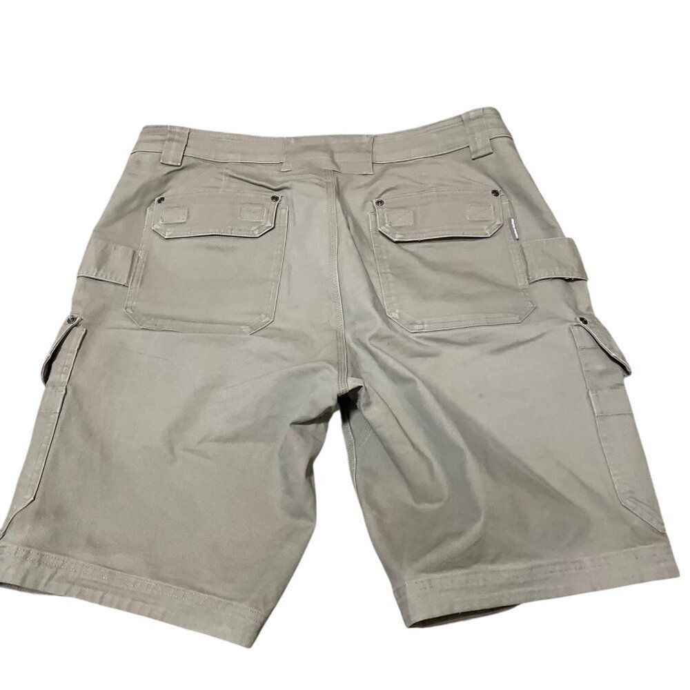 Duluth Trading Co. Flex Fire Hose Beige Cargo Shorts 11" Relaxed Fit Men's Sz 38 - Picture 6 of 6